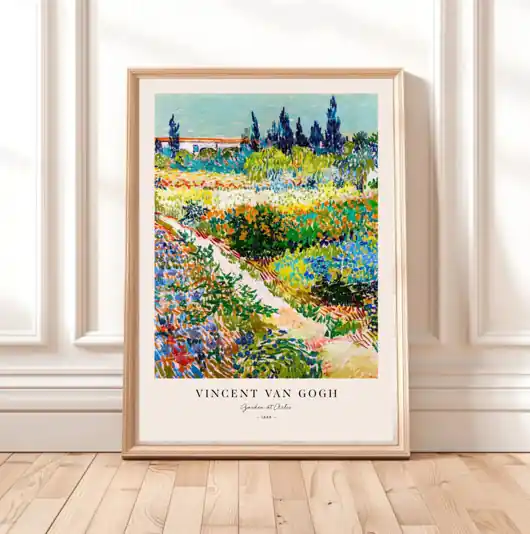 Wyprzedaż PLAKAT dekoracyjny , Van Gogh Ogród w Arles, wiosenna dekoracja ścienna