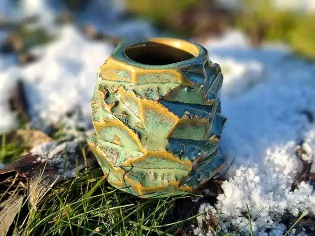 Ograniczona ilość Czarka ceramiczna Kurinuki - Moss