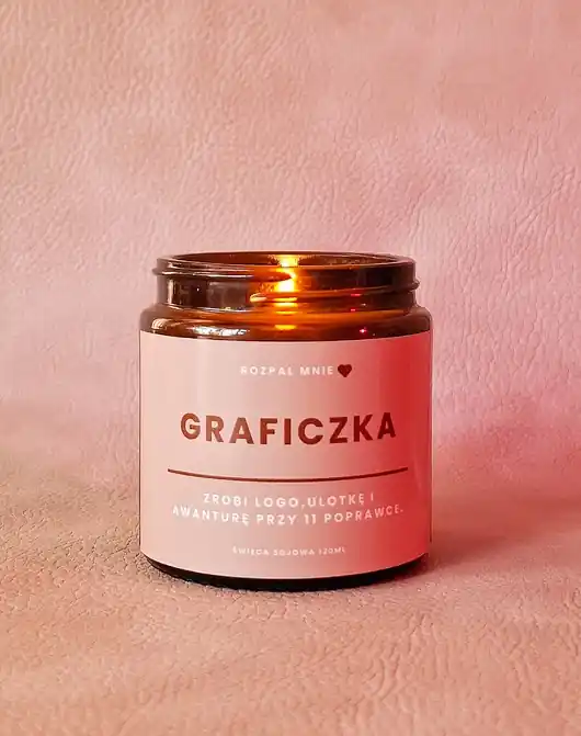 Tani Świeczka sojowa GRAFICZKA