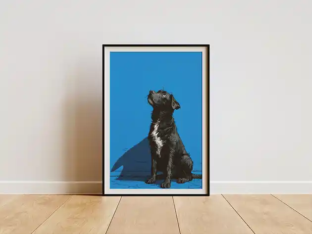 Bezpieczna płatność Plakat - Blue Doggie