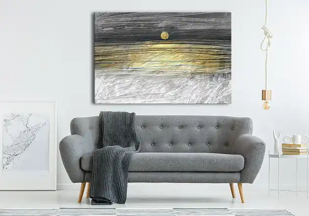 OBRAZ NA PŁÓTNIE - 120x80cm - Abstrakcja horyzont Wyjątkowa oferta