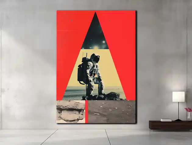 Zamów dziś Apollo 11 - Obraz na płótnie - Druk, Blejtrama - Minimalistyczny Kolaż 3