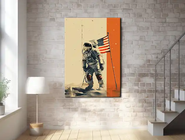Wyprzedaż Apollo 11 - Plakat - Druk - Minimalistyczny Kolaż, NASA, kosmos 8