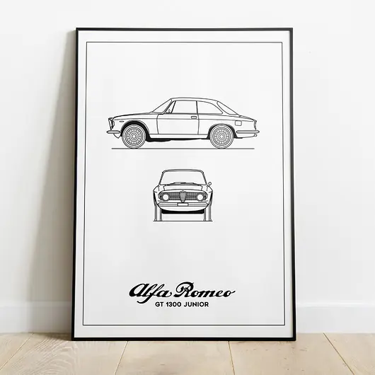 Nowy Plakat Legendy Motoryzacji - Alfa Romeo GT Junior