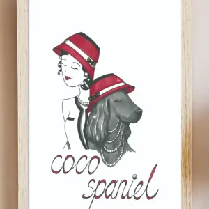 Bezpieczne zakupy Plakat Coco Spaniel