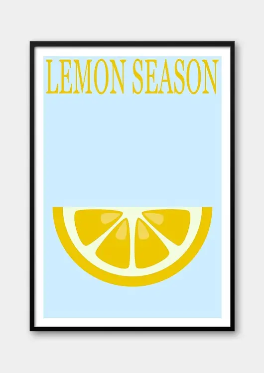 Plakat CYTRYNA - LEMON SEASON - z serii FRUIT SEASON Wyprzedaż