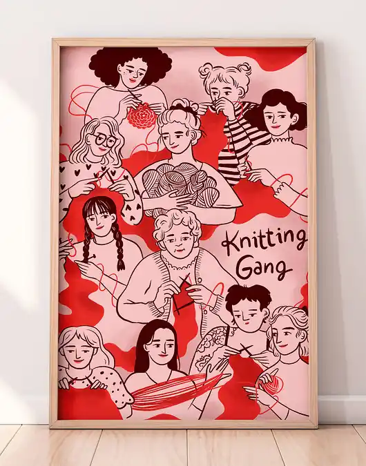 Kup online Plakat Gang Dziewiarek - Knitting Gang