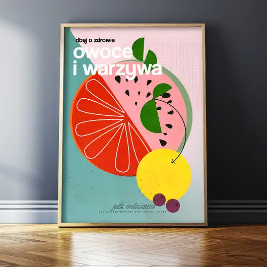 Bezpieczna płatność Plakat "Jedz owoce i warzywa"