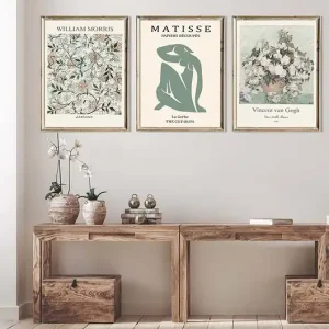 Zamów dziś ZESTAW PLAKATÓW vintage w kolorze szałwii