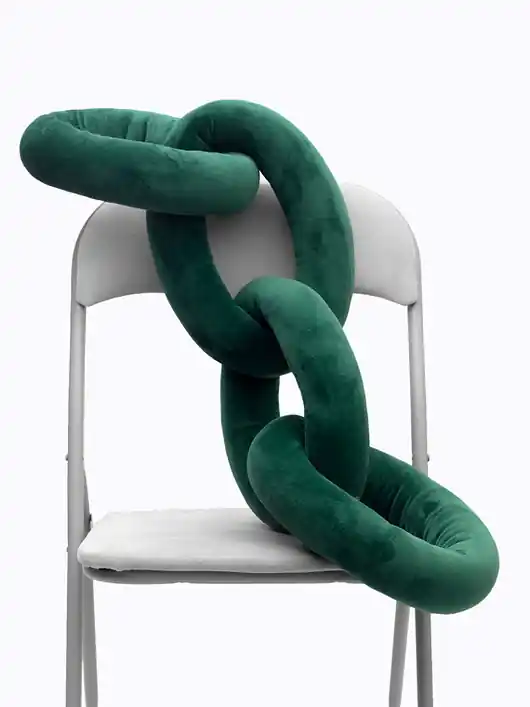 Najlepsza cena Poduszka Łańcuch, Chain Pillow Zielona Butelkowa