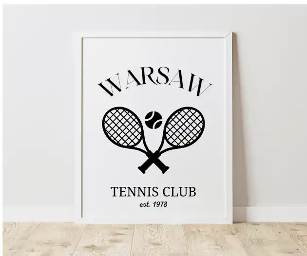 Niska cena Plakat tenis, sport poster, retro plakat
