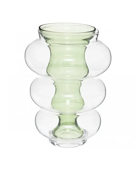 Wazon Ozdobny Wazon Szklany Green Podwójny 36 cm Premium
