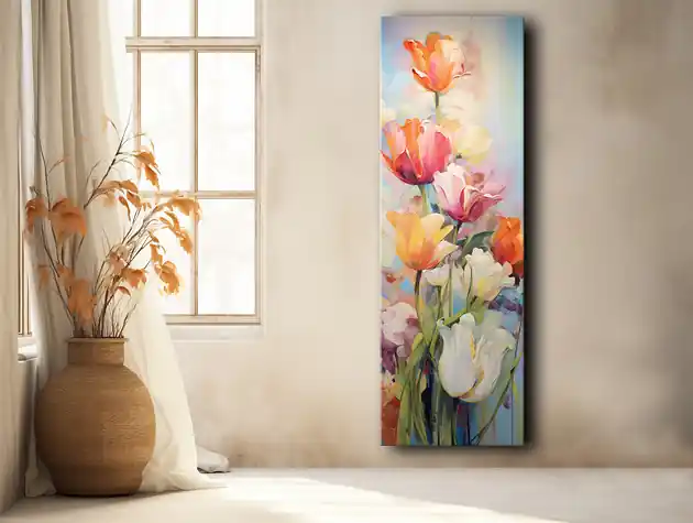 Wysoka jakość Tulipany - Plakat - Olej, Boho, Abstrakcja
