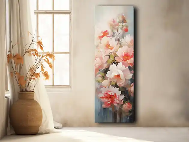 Peonie - Plakat - Olej, Boho, Abstrakcja Tylko dziś
