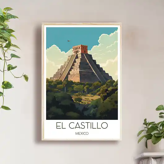 Meksyk - El Castillo - Plakat, pamiątka dla podróżnika Zniżka