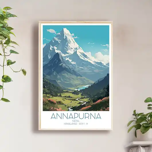 Nepal - Annapurna, Himalaje - Plakat, pamiątka dla podróżnika Bezpieczna płatność