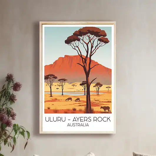 Oferta limitowana Australia - Uluru, Ayers Rock - Plakat, pamiątka dla podróżnika