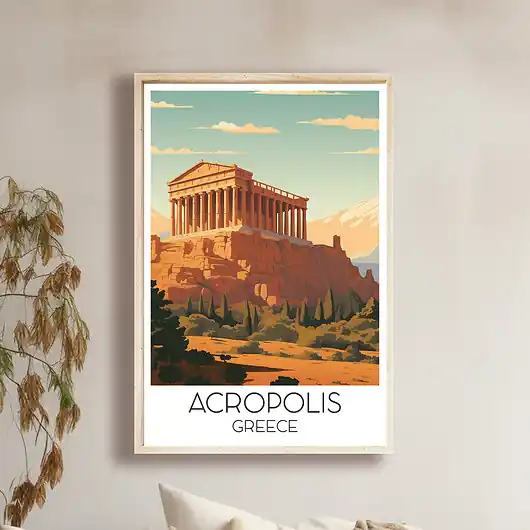Grecja - Akropolis - Plakat, pamiątka dla podróżnika Hit sprzedaży