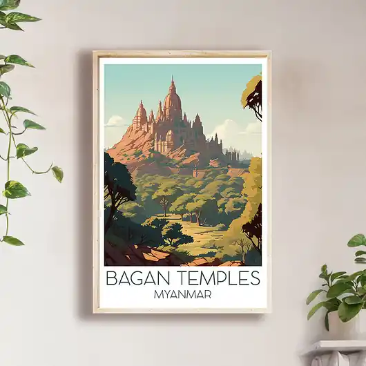 Birma - Świątynie Bagan - Plakat, pamiątka dla podróżnika Oferta