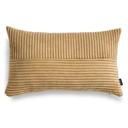 Cord Slim karmelowa poduszka dekoracyjna 50x30 Szybka dostawa