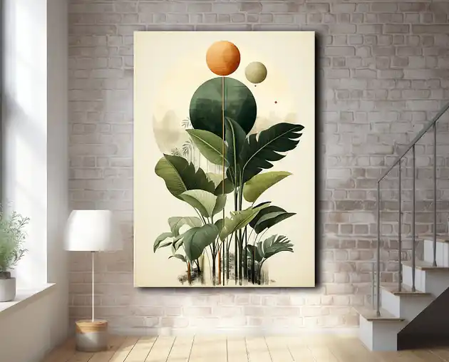 Tropikalne liście - Plakat - Loft, Minimalizm Do wyczerpania zapasów