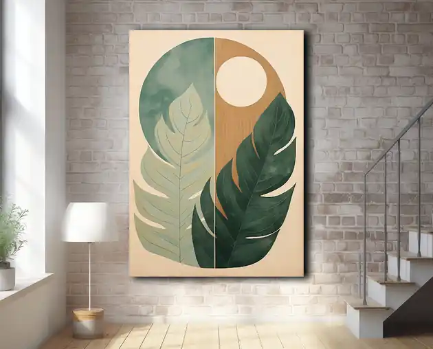 Tylko dziś Tropikalne liście - Plakat - Loft, Minimalizm A083