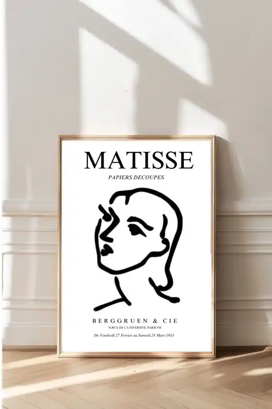 PLAKAT dekoracyjny Matisse, wystawowy line art, Taniej