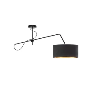 Czarna lampa sufitowa na regulowanym ramieniu do kuchni RIO VELUR Ostatnie sztuki