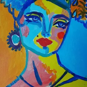 Bestseller Obraz olejny do salonu portret kobiety w turbanie