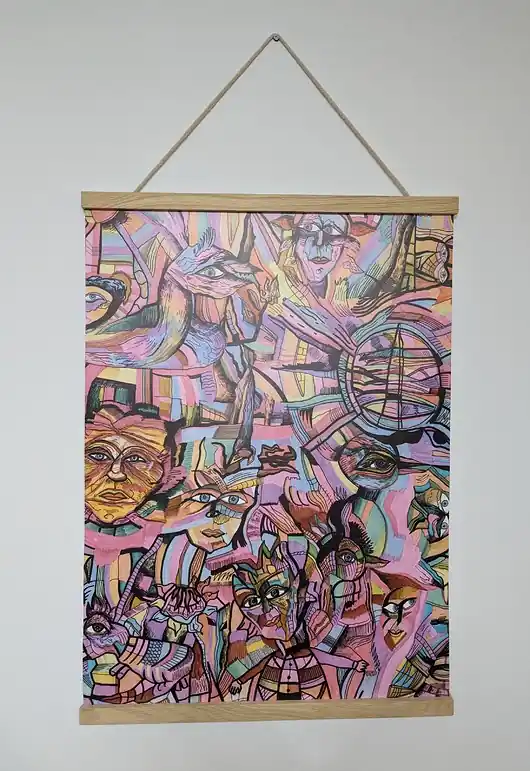 Plakat Artsider z obrazem osoby chorującej na schizofrenię Nowy