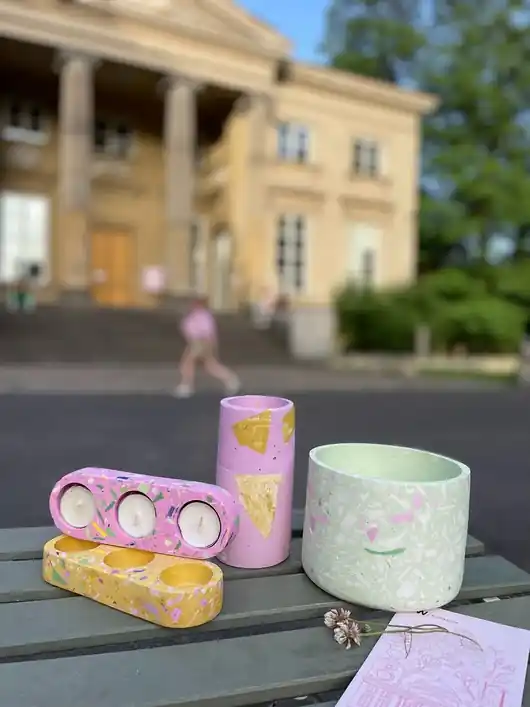 Zamów dziś Osłonka na doniczkę pod makramę, pistacjowa doniczka, lastryko