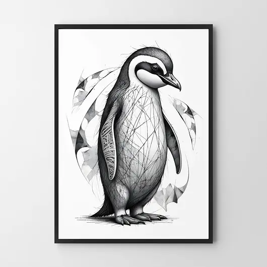 Plakat Vintage Pingwin v2 Bestseller