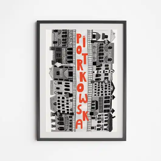 Plakat Łódź Piotrkowska Tani