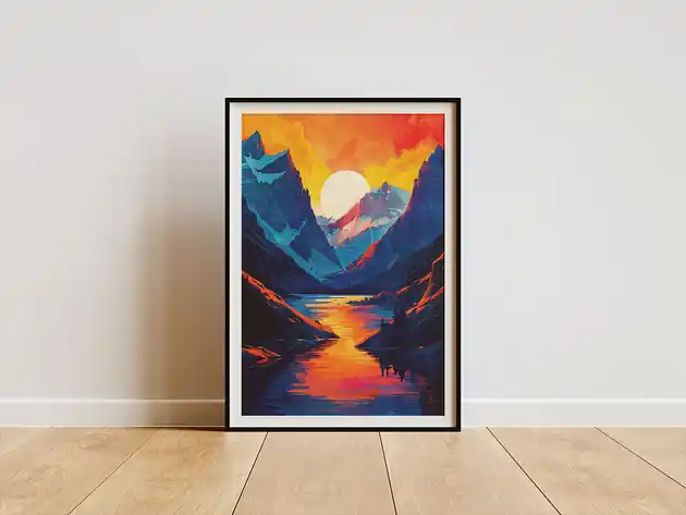 Cena promocyjna Plakat - mountain side