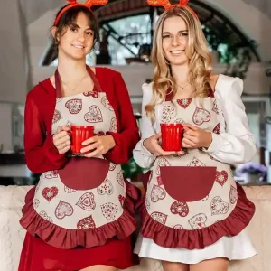 Zniżka Uroczy Fartuszek Kuchenny z SERCEM - PREZENT na Walentynki dla Niej