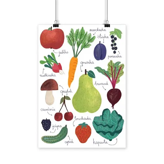 Premium Plakat Owoce i Warzywa