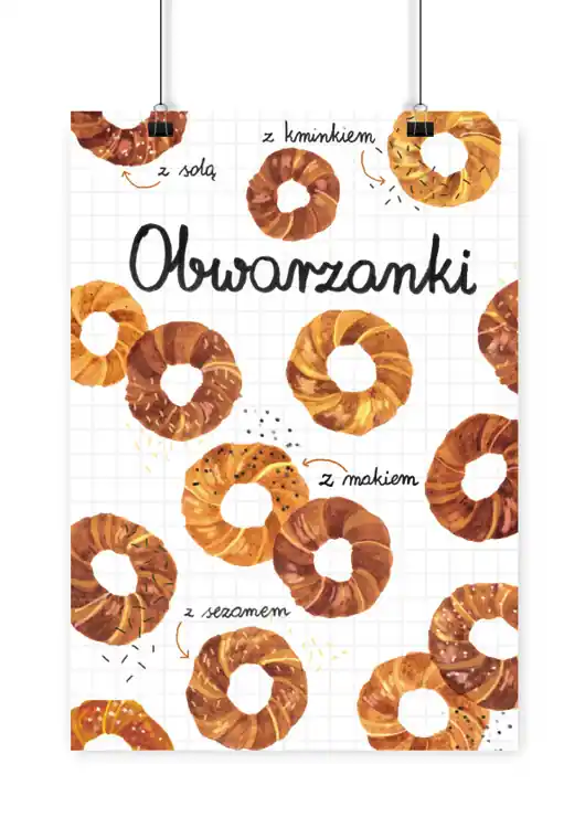 Plakat Kraków Obwarzanki Nie przegap