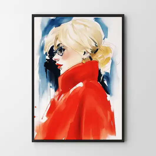 Plakat Kobieta z profilu Wyprzedaż
