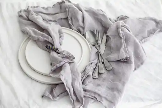 ZESTAW DELIKATNYCH SERWETEK - pearl grey Wyprzedaż