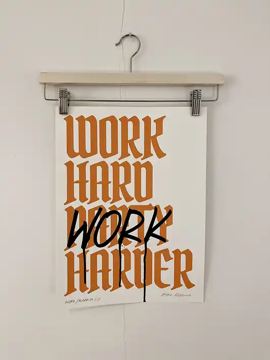 Bestseller Plakat Sitodruk WORK / MARKER