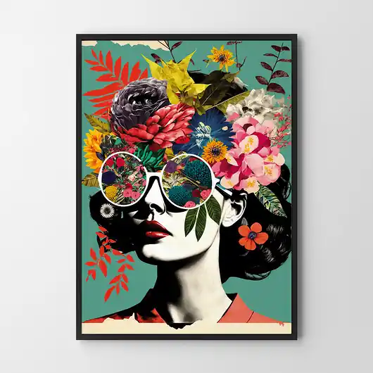 Plakat Dziewczyna kolaż Oferta czasowa