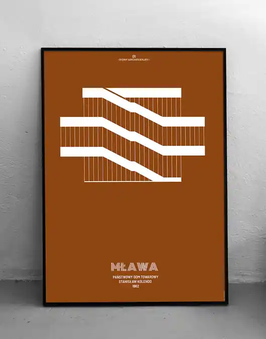 Dom Handlowy w Mławie - plakat 50x70 cm Bezpieczne zakupy