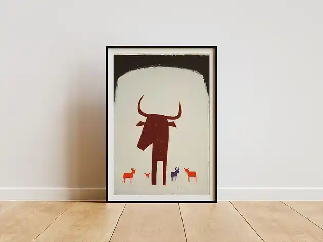 Ekspresowa dostawa Plakat - Suprised bull