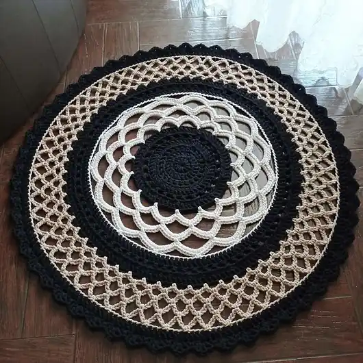 Premium Dywan ze sznurka bawełnianego 120cm