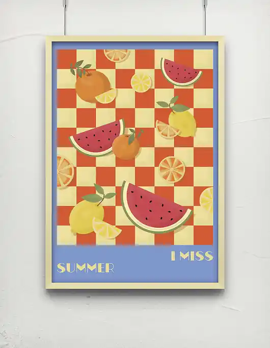 Plakat "I Miss Summer" Taniej