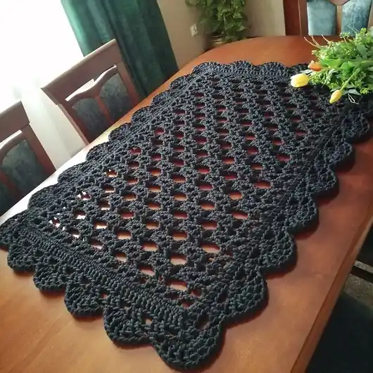 Premium Bieżnik prostokątny ze sznurka 80cmx120cm