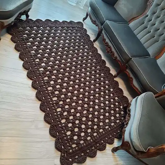 Tylko do końca tygodnia Dywan szydełkowy prostokątny 120cmx170cm