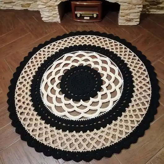 Ostatnie sztuki Dywan ze sznurka bawełnianego 120cm