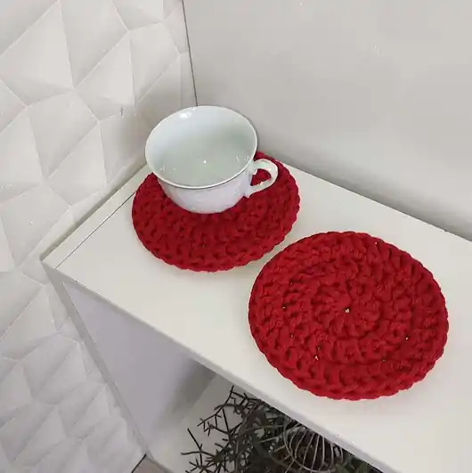 Podkładka okrągła ze sznurka bawełnianego 17cm Cena promocyjna