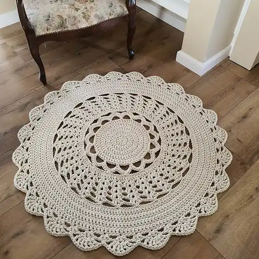 Dywan szydełkowy ze sznurka 110cm Nowy